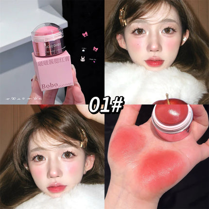 Creamy Pink Red Blush Stick Soft Face Blusher Cream Korean Makeup Peach Cheek Tint Brightening Apricot Contouring Rouge Cosmetic