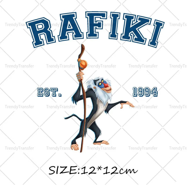 Hakuna Matata The Lion King Simba Iron on Transfers Thermal Patches on Tshirts Heat Press Stickers Decals for Clothes