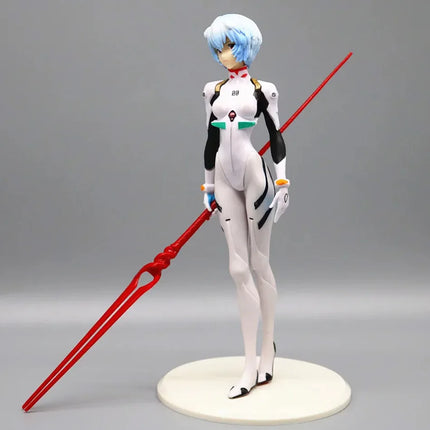 23cm Rei Ayanami  Action Figure with Spear of Longinus EVA Neon Genesis Evangelion Anime Collectible Model Toy Gift for Fans