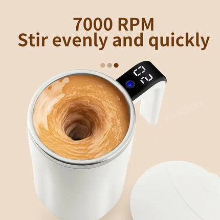 Automatic Stirring Cup Rechargeable Portable Coffee Electric Stirring Stainless Steel Mixer Rotating Magnetic Self Stirring Mugs