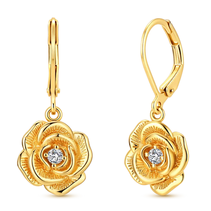 Women original 925 Silver Golden Glowing Firefly Stud Earring Bilayer Round Droplets Heart Gold Hoop Earrings Party Jewelry Gift