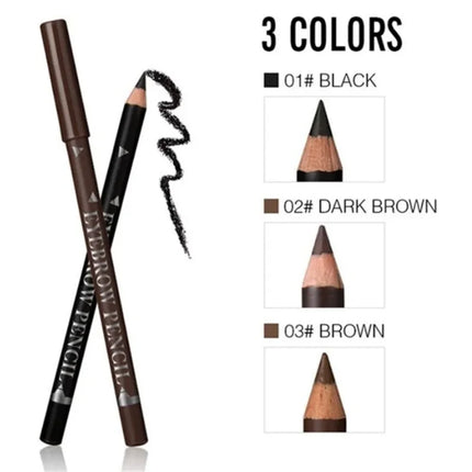 6/12PCs eye brow pencil waterproof professional women eye makeup pen easy color natural black Brown cosmetic beauty eyebrow tool