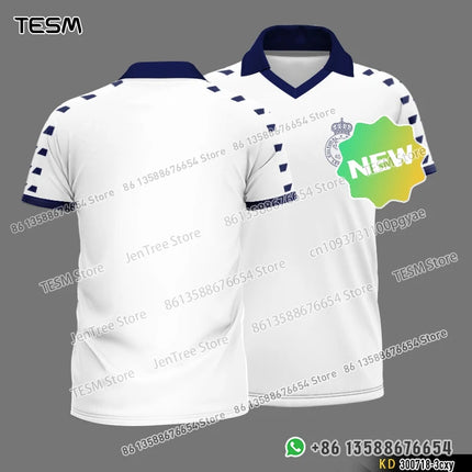 TESM Summer POLO Shirt Men Summer Sports V-neck T-shirt Street Trendy Short Sleeve 3D HD Print T-shirt