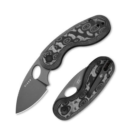 Kizer Pocket Folding  Microbe V2742A1/A2/A3/A4/A5/A6 14C28N Blade With Aluminum/Micarta/G10 Handle Outdoor Camping Knives