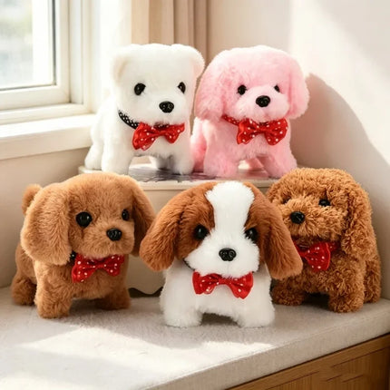 Electric Walking Dog Plush Toy Simulated Puppy Electronic Pet Children Interactive Toy Stalls Prop Home Decoration Ornament Gift