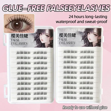 U Shape Glue-free False Eyelashes Large-capacity Korean-style Transparent Single Cluster Eyelash Extension Daily Makeup Lashes