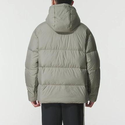 Adidas Men's Down Jacket - Hooded Windproof Winter Coat / Doudoune Adidas Homme - Manteau Hiver Coupe-Vent Capuche