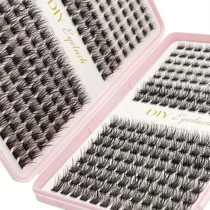 Eyelash Extension Kit - Individual Eyelashes Set, D-Curl, Multiple Lengths, Odorless, Easy to Apply for Home Makeup Books