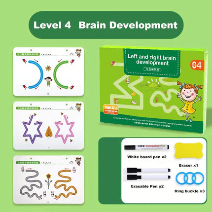 Montessori Math Toys Drawing Tablet Pen Control Hand Training Math Match Game Book Learning Educational Toys For Children Kids