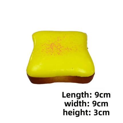 Dumpling Squishy Bread Squeeze Fidget Toy Soft Simulated Toast Stress Relief Decompression Slow Rebound Sensory Toy for Adults