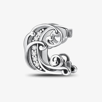 925 Sterling Silver English Letter Charms Beads Fit Original Pan DIY Bracelets Making Gift Of High Quality Fine Jewelry