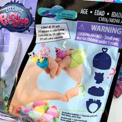 Hasbro Littlest Pet Shop LPS Blind Box Toy Cute Big Eyes Cat Dog Rabbit Model Pendant Animal Doll Mystery Box Toy Children Gift