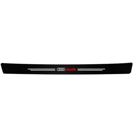 High-quality Carbon Fiber Car Door Sill Protector Sticker For quattro Audi Q5 Q3 Q2 Q7 A3 B5 B6 B7 B8 B9 8P A4 C6 C5 A1 A6 A7