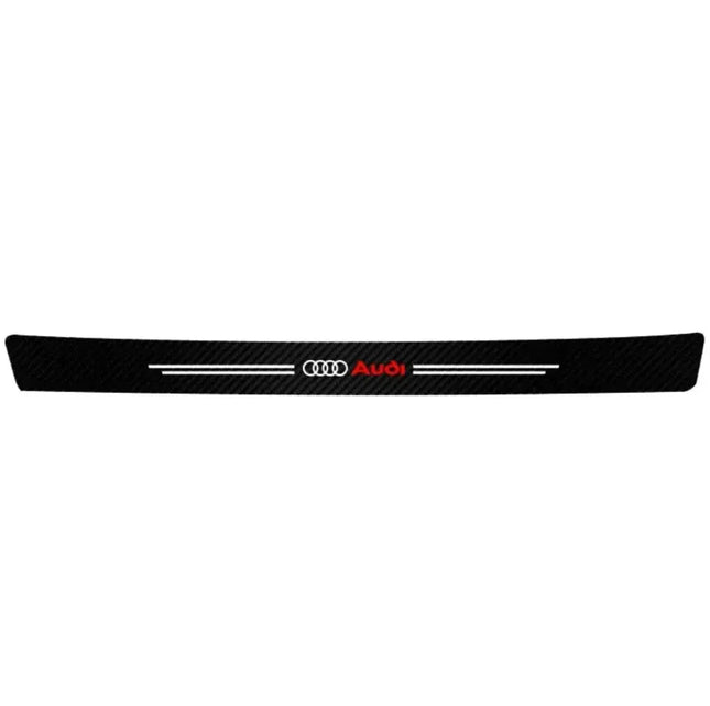 High-quality Carbon Fiber Car Door Sill Protector Sticker For quattro Audi Q5 Q3 Q2 Q7 A3 B5 B6 B7 B8 B9 8P A4 C6 C5 A1 A6 A7