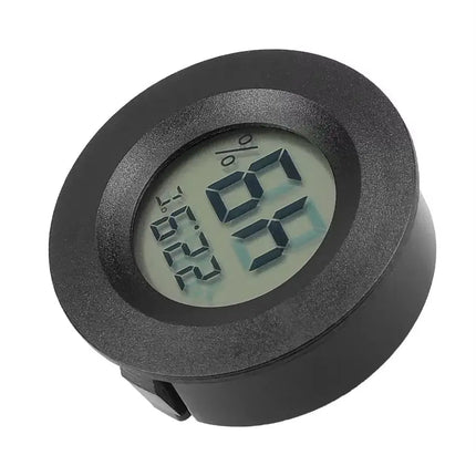 1~10PCS +70°C Mini LCD Digital Thermometer Hygrometer Round Temperature Humidity Tester Sensor Detector For Freezer Cigar Box