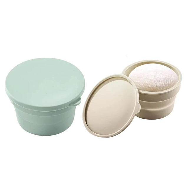 2/4Pcs Pizza Dough Box Non-stick Silicone Stackable Fermentation Container with Lid Foldable Food Storage Box Baking Accessories