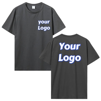 Customized Print T Shirt Men Women Custom Cotton Tops Tees DIY Your Like Photo Or Logo Cotton T-shirt Personalized Men Clothing