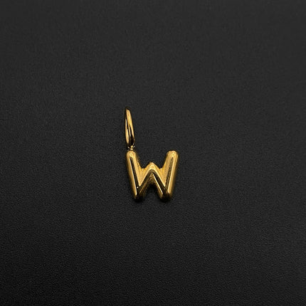 eManco Stainless Steel Gold-plated Charms Modern Style 3D Bubble Alphabet Elements DIY Necklace Bracelet Jewelry Making
