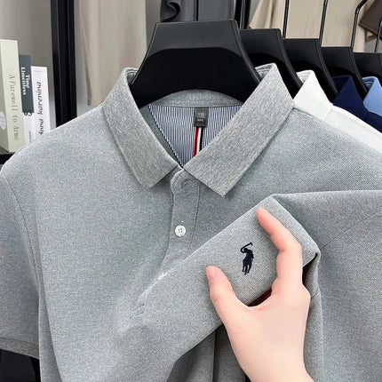 Luxury brand short sleeve polo shirt, exquisite pony embroidery, summer new breathable T-shirt, new fashion Paul men's wear
