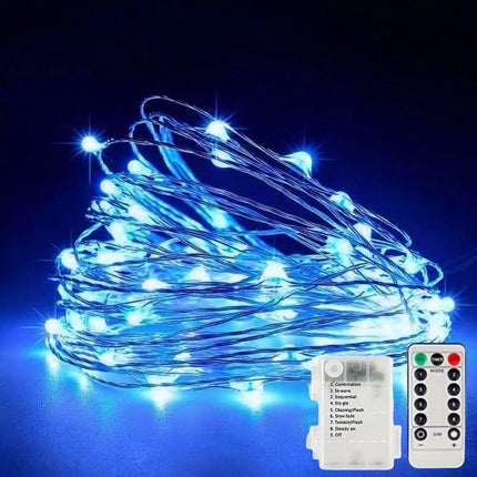 Christmas Party Wedding Decoration Remote Control Waterproof Battery Operated Fairy Lights 5/10/20/30 Meter Copper Wire String