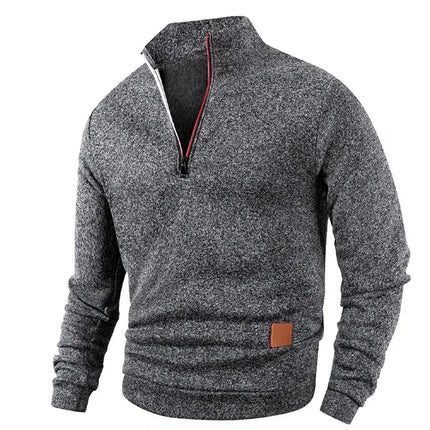 Animal Game Men's Half Zipper Sweatshirts Long Sleeve Solid Pullover Turtleneck Streetwear Warm Jacket Sport Coats Outerwear