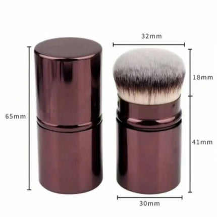 1 Retractable Foundation Makeup Brush with Cover, Soft Bristles, Easy to Apply Makeup, Super Soft Makeup Brush