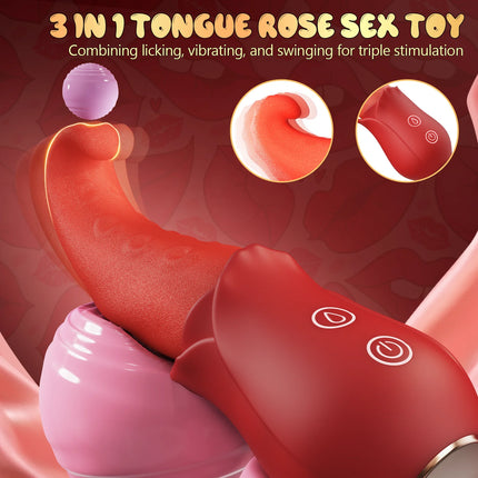 Powerful Realistic Tongue Licking Vibrator Female Clitoral Nipples Anal Stimulator Vibrator Sex Toys for Women Adults