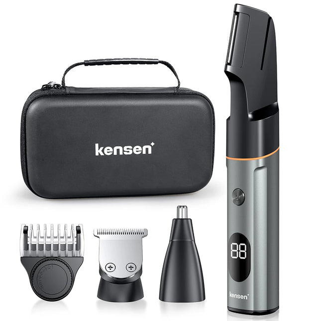 Kensen S16 Body Hair Shaver Kits for Men 3 In 1 Beard Hair Trimmer IPX6 Waterproof Hair Cutting Machine Electric Clipper Barber