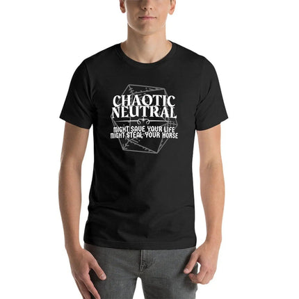 Chaotic Neutral - Might Save Your Life. Might Steal Your Horse DnD Character Alignment Print T-Shirt