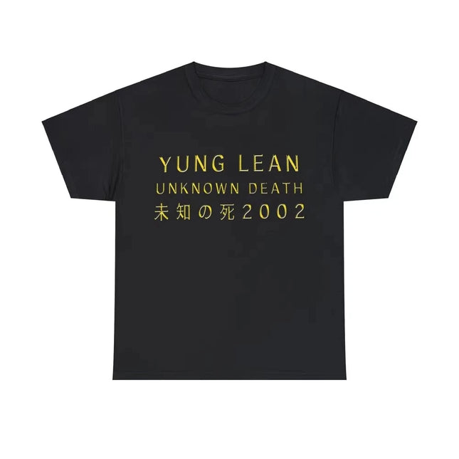 Yung Lean Unknown Death 2002 Album Tour Merch Tee Music Hip Hop Trendy T-Shirt Men Women Summer T Shirt Clothing Streetwear Tops