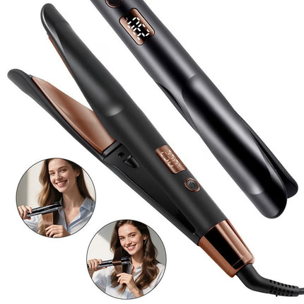 New 2-in-1 Curling Iron & Straightener Multi-Function Hair Styling Tool Dual-Purpose Curling and Straightening Iron