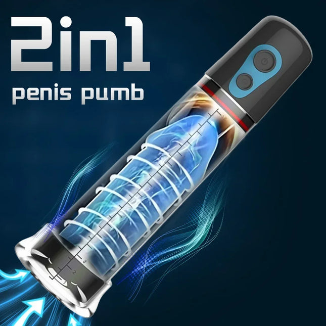 Electric Vacuum Penis Pump for Men - 18+ Automatic Sucking Enlargement Trainer, Lasting Suction Extender Adult Products Sex Toy