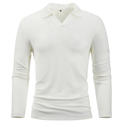 King Billion Cotton Long Sleeve T-Shirts Men T-shirt High Quality Slim V-neck Stripe Shirt Autumn Winter Male Top Tees Male