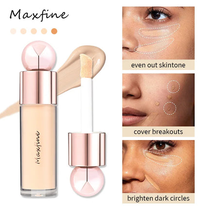Cream Concealer Full Coverage Foundation Cream For Dark Skin Oil-Control Korean Moisturizing Foundation Lasting Base Makeup