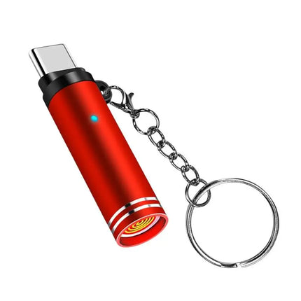Type-C Safety Air Blowing Lighter Mini Flameless USB Rechargeable Windproof Portable for Camping Hiking Survival Emergency