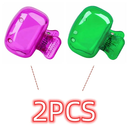 2 Pack Toothbrush Head Covers - Travel Protector Cap Case, Color Combo Clip for Household & Camping, Durable Plastic Portable