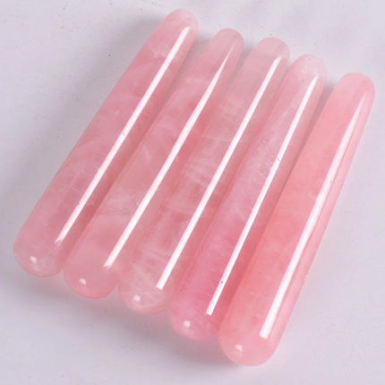 Pure Natural Rose Quartz Yoni Egg Vaginal Muscles Tightening Ball Women Kegel Exerciser Pink Crystal Egg Massage Ball and Wand
