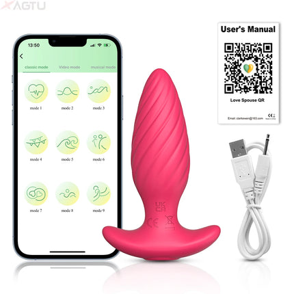 APP Control Mini Butt Plug for Women Beginner Anal Vibrator for Gay Prostate Massager Anal Plug Adult Goods Sex Toy for Couples