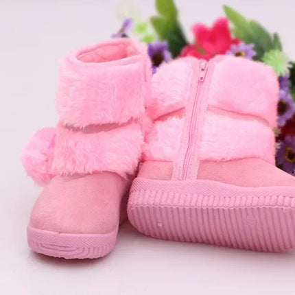 Children Girls Snow Boots Winter Comfortable Thick Warm Kids Boots Lobbing Ball Thick Kids Autumn Cute Boys Boots Princess Shoes
