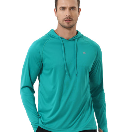 Summer Men Fishing Shirts Cooling Hoodie Men's Long Sleeve UPF 50+ Rash Guard Hoodie Tracksuit Running Hiking Jogger Shirt
