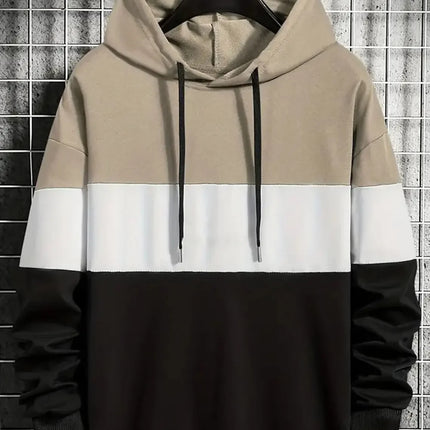 Men's Hoodies 3D Color Block Print Sweatshirts For Men Casual Fashion Simple Style Oversized Pullover Autumn and Winter Top