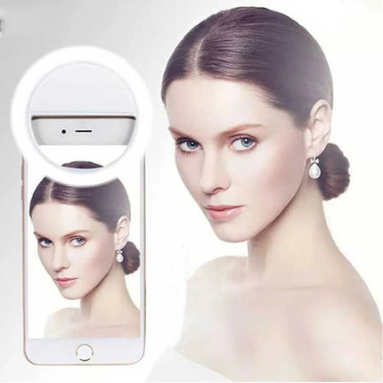 Led Selfie Ring Light Phone Lens LED Fill Light Selfie Lamp Ring Use Battery For iPhone Samsung Xiaomi Huawei Phone Selfie Light