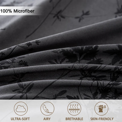 3pcs Zhusheng Kongye Pattern Print Duvet Cover Set, Soft Skin-Friendly Bedding Set Includes 1 Duvet Cover And 2 Pillowcases
