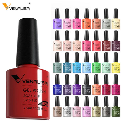 Venalisa Nail Gel Polish Semi Permanent Salon Quality TPO Free Glitter 7.5ml Soak off UV LED Nail Gel Varnish