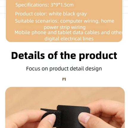 Reusable Cable-Ties Velcro-Ties 1/2/5m Self-Adhesive Power-Cord Holder Adjustable Cord-Storage Desktop-Organiser Manager Hardwar