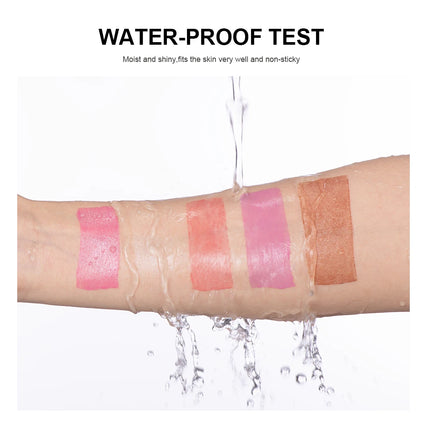 Lakerain Hydrating Glow Blush Waterproof Non-sticky Natural Saturated Blush Stick Long-lasting Moisture Brightening Jelly Blush