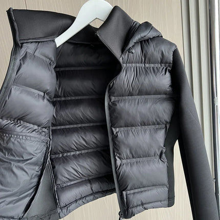 2025 Winter New Arrival  Women's Lightweight Warm Down Jacket with Long Sleeves and Zippered Hooded Sports Coat 4391742