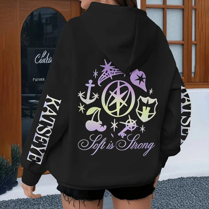 New Kpop Vintage Katseye Grunge Graphic Hoodies Women Men Pop Music Band Hoody Katseye Fashion HipHop Sweatshirt Harajuku Unisex