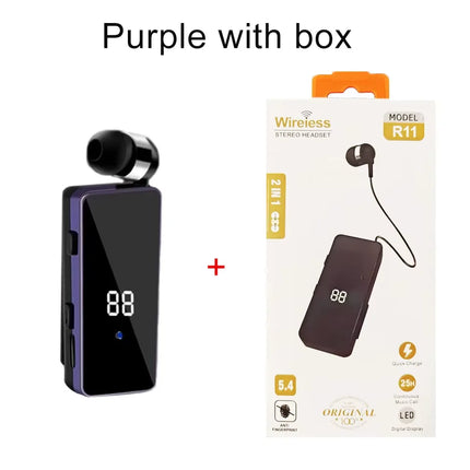 R11 PK K55 Wireless Bluetooth Earphones Collar style Business V5.4 Call/Music 20H Vibration Reminder Call Number Reporting