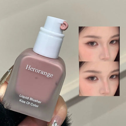 Herorange Hydrating Liquid Blush Lightweight Smooth Blend Non Cakey Natural Glow Long Lasting All Skin Types